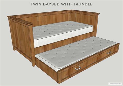 DIY Twin Daybed with Trundle FREE PLANS by Jen Woodhouse