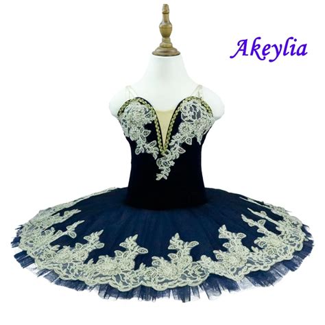 Pre Professional Ballet Tutus Navy Blue Velvet Classical Tutu Pancake