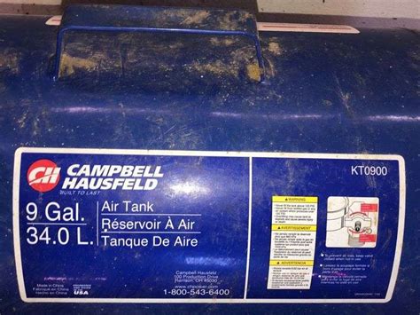 Campbell Hausfeld 9 Gallon Air Tank Sherwood Auctions