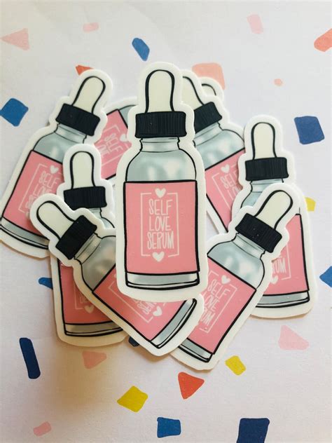 Self Love Serum Bottle Sticker Decal For Waterbottle Etsy