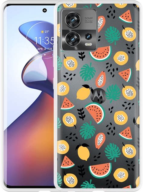 Cazy Hoesje Geschikt Voor Motorola Edge 30 Fusion Tropical Fruit Bol