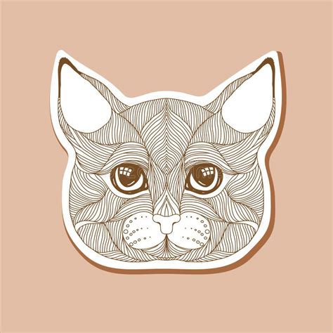 Gato Dibujado Mano Aislado En El Fondo Blanco Ilustraci N Del Vector