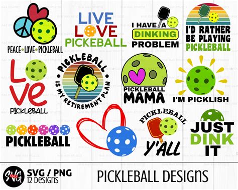 Pickleball Svg Bundle Pickleball Shirt Svg Pickleball Etsy Canada