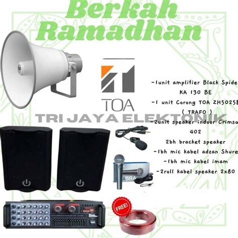 Jual Paket Sound System Toa Masjid Musholla Best I Shopee Indonesia