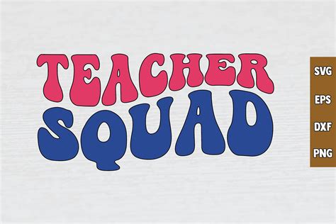 Teacher Squad Retro Svg Design Graphic By Bdgraphics Hub · Creative Fabrica