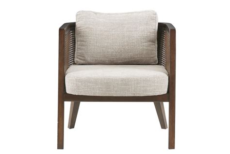Sonia Beige Camel Plywood Fabric Accent Arm Chair Living Spaces