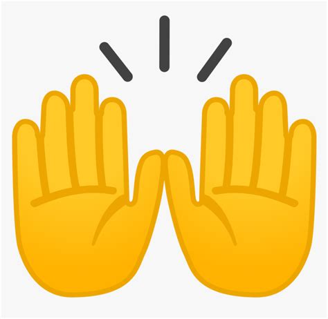 Raising Hands Icon - Hands Emoji, HD Png Download , Transparent Png ...
