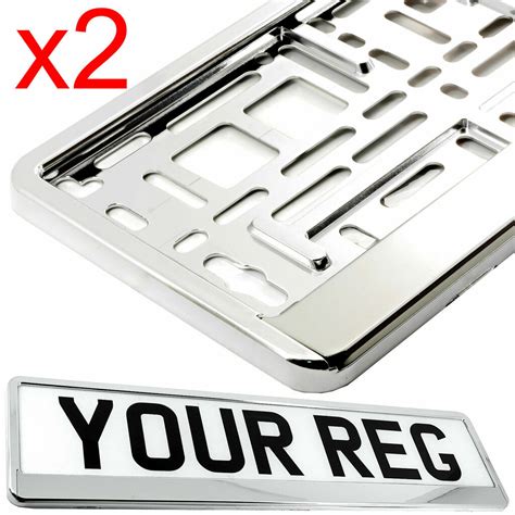 Mercedes AMG Black Number Plate Holders Surrounds (Front and Rear)