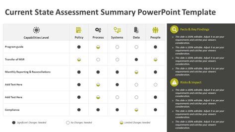 Current State Assessment Summary Powerpoint Template