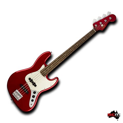 Red Fender Bass Guitar