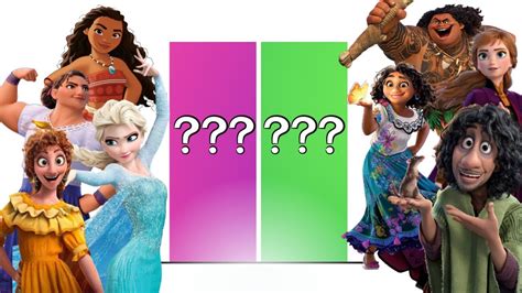 Disney Frozen VS Encanto VS Moana Power Levels Elsa Anna Mirabel