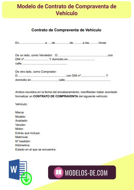 Contrato De Compraventa De Vehiculo Formato Minerva Porn Sex Picture