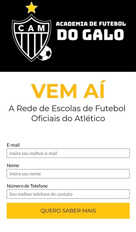 Atl Tico Lan A Hoje A Academia De Futebol Do Galo Falagalo