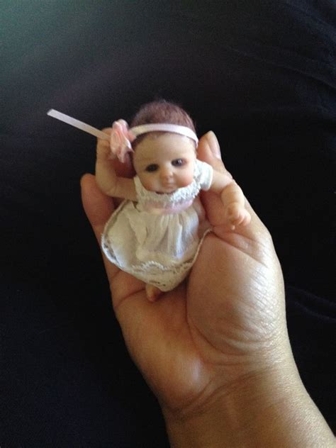 Sweet OOAK Polymer Clay Baby Girl Art Doll Pose Able Miniature Clay