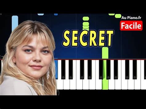 Louane Secret Tuto Piano Cover Instrumental Paroles Au Piano Fr