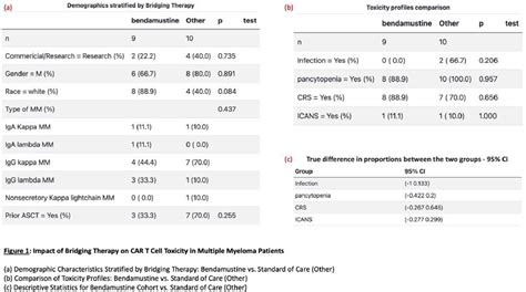 Comparing Bendamustine Based Bridging To Standard Chemotherapy In Car T