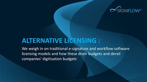 Alternative Licensing Vs Traditional E Sign Workflow Software