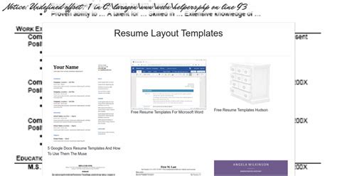 Resume Layout Templates