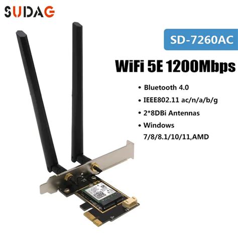 Mbps Wifi Wireless Ax Desktop Pcie Wifi Adapter Bluetooth