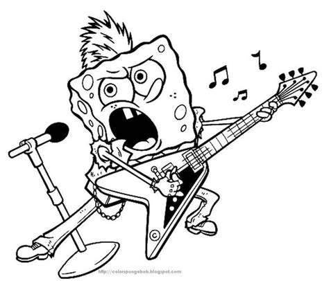 Downloadable Coloring Of Spongebob Black And White Spongebob Coloring