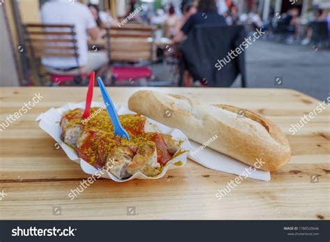 Currywurst Mit Brotchen Over Royalty Free Licensable Stock Photos