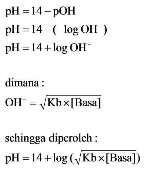 Cara Menghitung Ph Larutan Asam Basa Garam Beserta Contoh Soal Dan