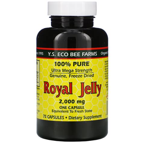 Y S Eco Bee Farms Royal Jelly 100 Pure 2 000 Mg 75 Capsules