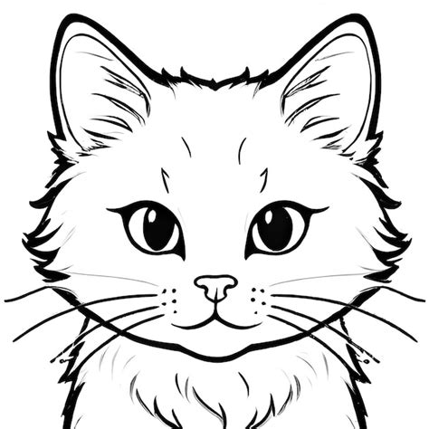 Un Gato De Dibujos Animados Con Una Cara Blanca Y Negra Y Un Fondo