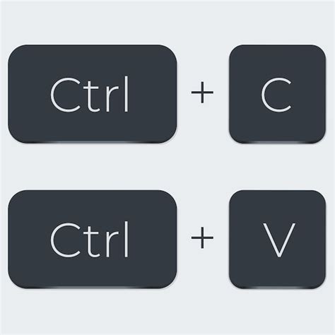 Premium Vector Ctrl C And Ctrl V Computer Keyboard Buttons Desktop