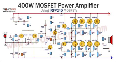 W Mosfet Amplifier Circuit Using Irfp Tronicspro