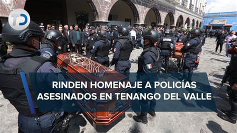 Dan último adiós a policías de Edomex asesinados en operativo de