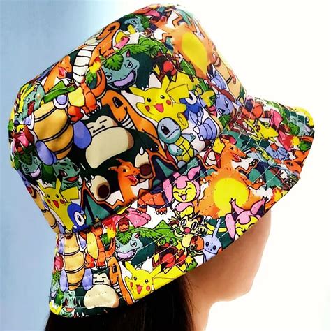 Pokemon Bucket Hat Pikachu All Over Print Summer Hat