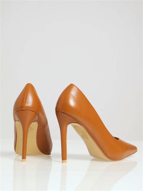 Patent Pointy Fashion Court Heel Tan Edgars