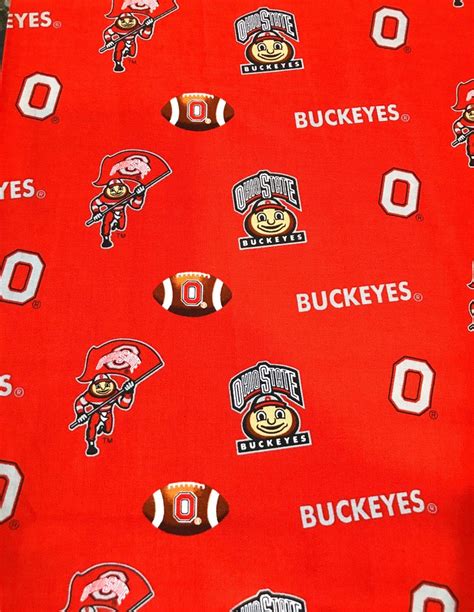 Ohio State University Fabric Ohio State Fabric By The Yard Etsy