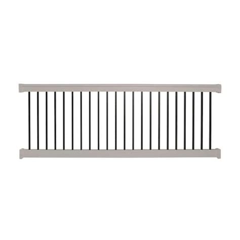 Weatherables Vilano 35 Ft H X 8 Ft W Vinyl Tan Railing Kit Wtr Thdva42 S8 The Home Depot