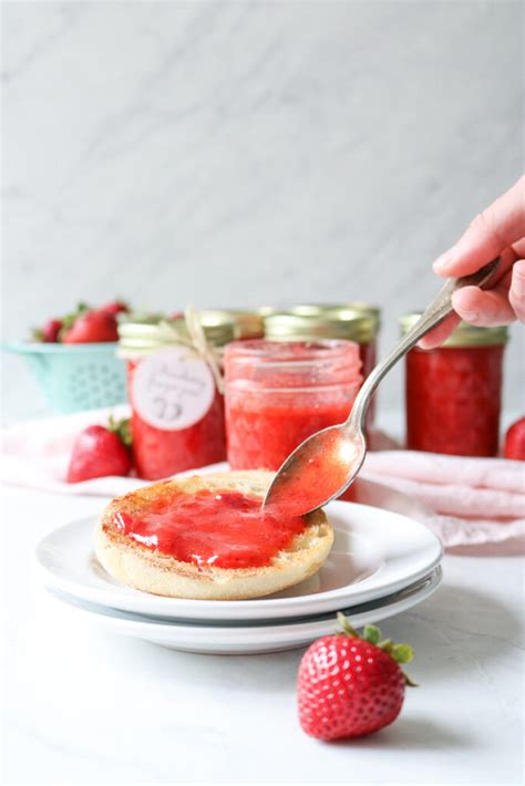 Easy No Cook Strawberry Freezer Jam Jenuine Home