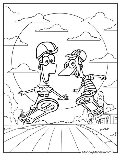 phineas and ferb color pages 1