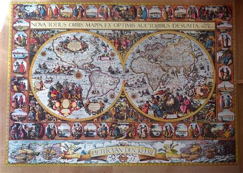 Big World Map By Pieter Van Den Keere 1611 9120 Pieces Mixed