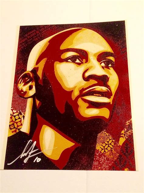 Shepard Fairey Hand Signed X Photo Michael Jordan Coa Autographed