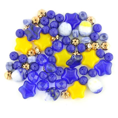 Czech Glass Bead Mix Star Sky 50g The Bead Shop Nottingham Ltd