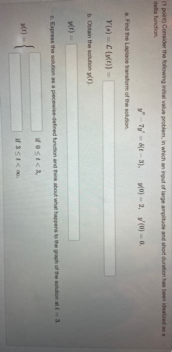 Solved 1 Point Consider The Following Initial Value