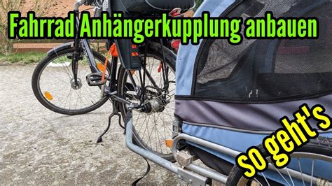 Anhängerkupplung für Fahrrad montieren Fahhrad universal