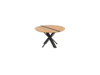 Traverse Round Table Folding Round Garden Table By Royal Botania