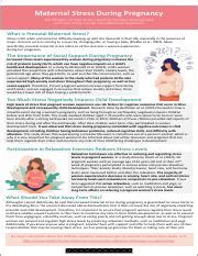 Psych Aa Infographic Sample Pdf Maternal Stress During Pregnancy