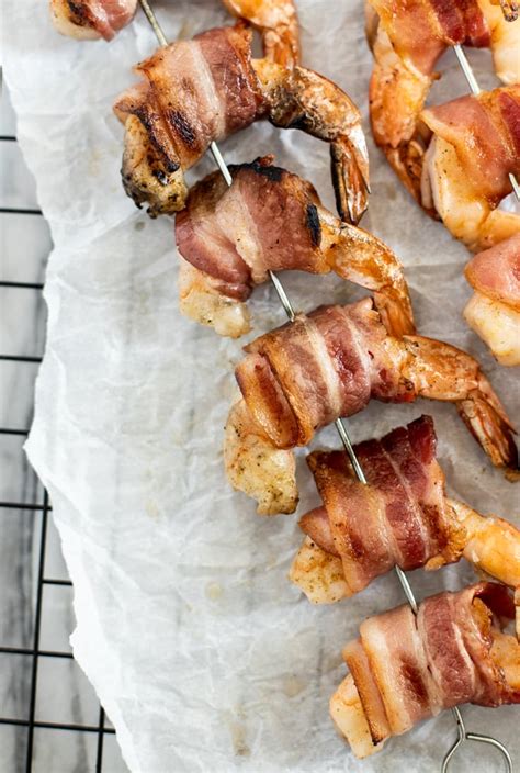 Perfect Grilled Bacon Wrapped Shrimp Skewers Quick Easy Appetizer