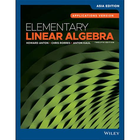 E Book Elementary Linear Algebra Howard Anton