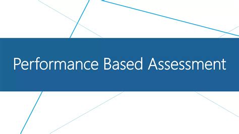 Performance Based Assessment Ppt