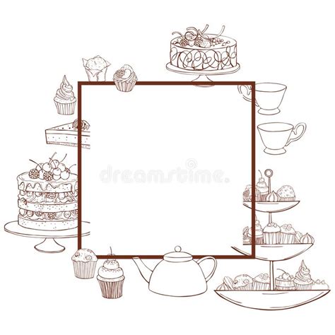 Vector Frame With Hand Drawn Herbs Sketch Illustration Stock Vector