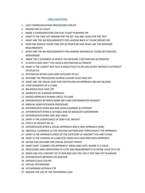 Ifr Oral Exam Questions