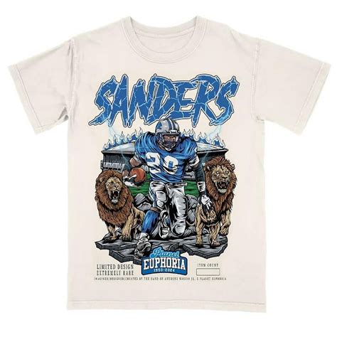 Barry Sanders Planet Euphoria Vintage Football For Men Women Fans